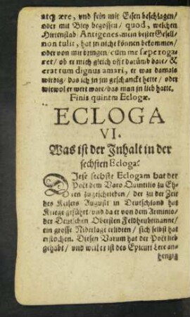 Ecloga VI.