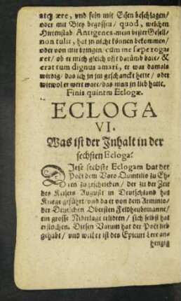 Ecloga VI.