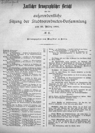 No. 11, 25. März 1891