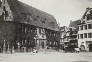 Quedlinburg, Rathaus : Quedlinburg. Rathaus. Straßenfront, von Südwesten