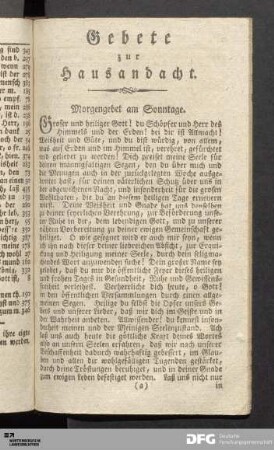 Gebete zur Hausandacht.
