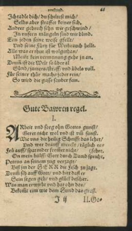 Gute Bawren regel.