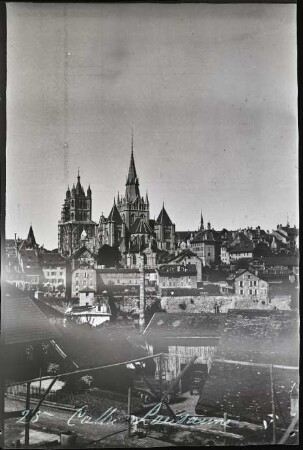 Lausanne. Blick auf die Altstadt mit der Kathedrale Notre-Dame