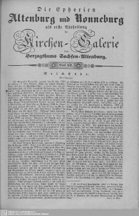 Reichstädt (Beschluß), Frankenau, Zschernitzsch bei Altenburg : 52. Lieferung