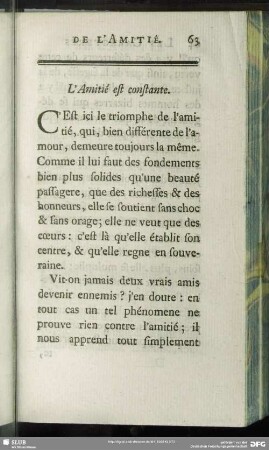 L' Amitié est constante