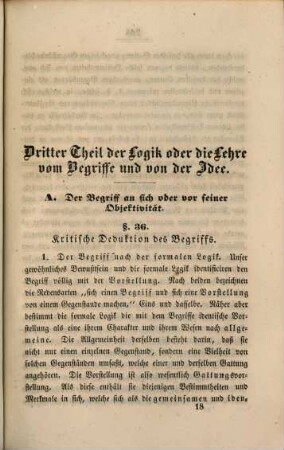 Logik und Metaphysik, III