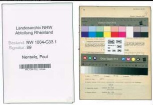 Entnazifizierung Paul Nentwig , geb. 22.07.1899 (Rektor)