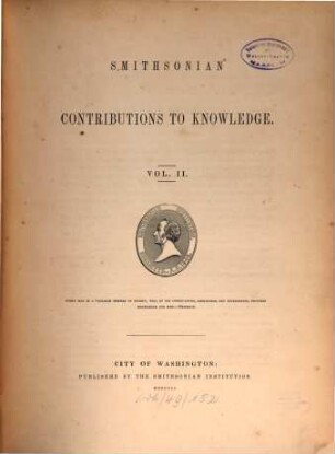 Smithsonian contributions to knowledge. 2. 1851