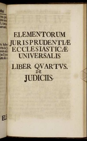 Liber Quartus. De Judiciis.