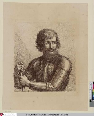 [Buste de Guerrier barbu; Büste eines bärtigen Kriegers]