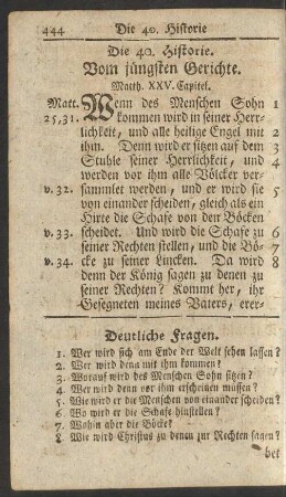 Die 40. Historie.