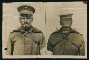 Foto eines Soldaten mit einem Krankentragegestell