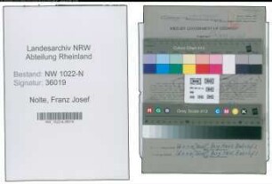 Entnazifizierung Franz Josef Nolte , geb. 03.07.1895 (Bahnbeamter)