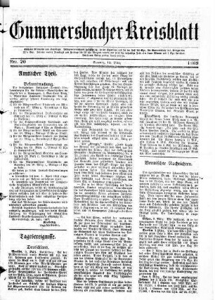Gummersbacher Kreisblatt. 1851-1869