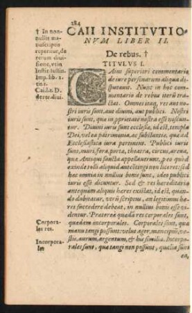 Caii Institutionum Liber II.