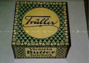 Blechdose für "Trüller Victoria Butter Zwieback"