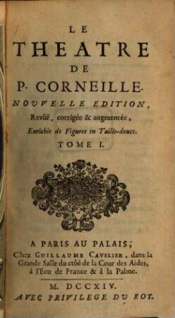 Le Theatre De P. Corneille. 1