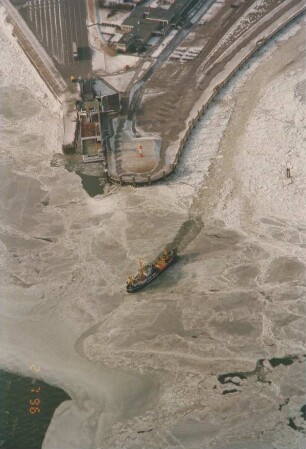 Fähranleger Norderney im Eis
