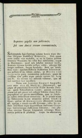 Sequentes pagellae non...