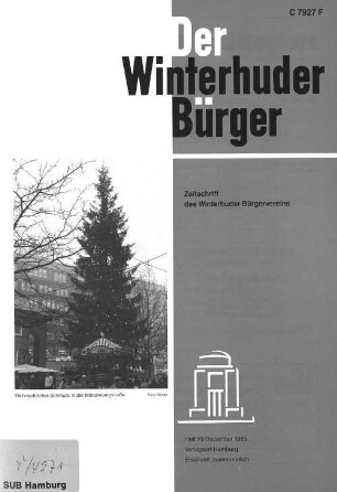 Heft VI / Dezember 1989 : Zeitschrift des Winterhuder Bürgervereins