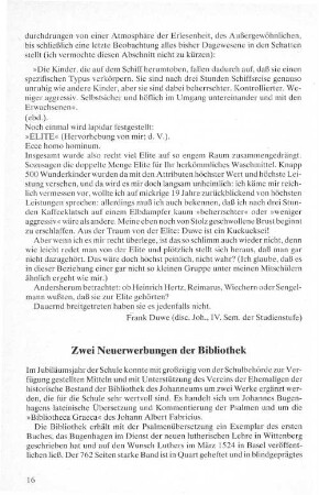 Zwei Neuerwerbungen der Bibliothek