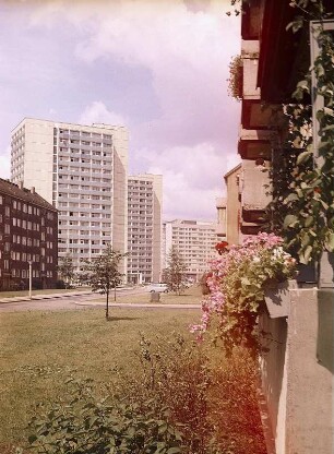 Dresden. Blick entlang der Mosczinskystraße Richtung Prager Straße