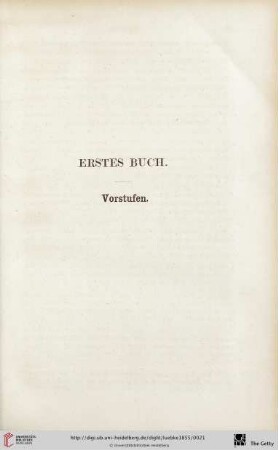 Erstes Buch: Vorstufen