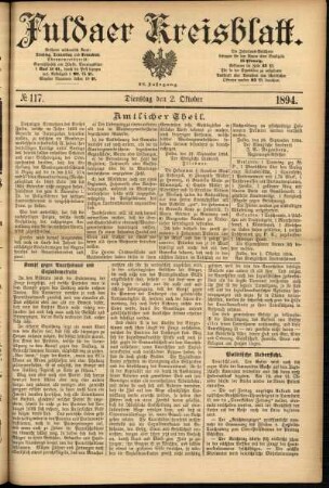 Ausgabe vom Dienstag, den 02. Oktober 1894.