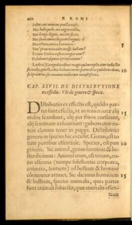 Cap. XXVII. De Distributione ex effectis: Ubi der genere et specie.