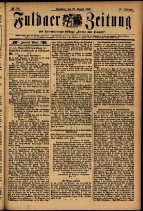Zweite Ausgabe vom Samstag, den 29. August 1896.