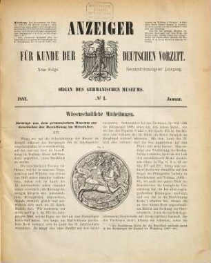 Anzeiger für Kunde der deutschen Vorzeit : Organ d. Germanischen Museums, 29. 1882