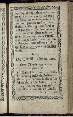 XXI. De Christi ascensione
