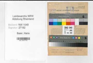 Entnazifizierung Hans Baier , geb. 09.05.1903 (Kaufmaennischer Angestellter)