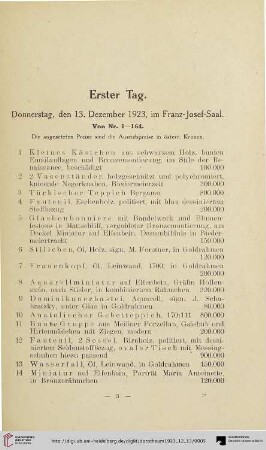 Erster Tag (Nr. 1-164)