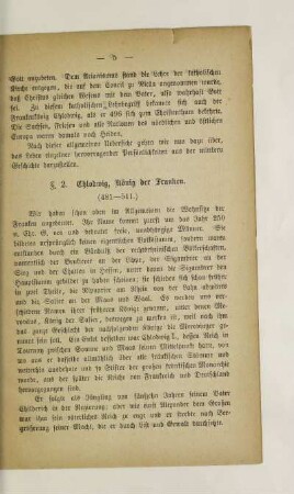 § 2. Chlodwig, König der Franken (481-511)