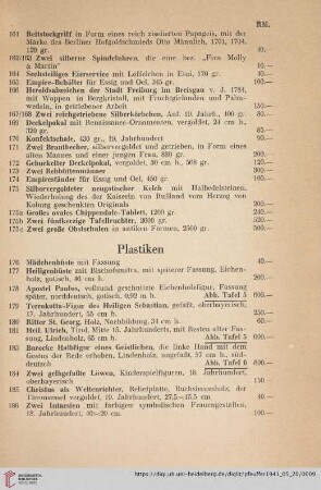 Plastiken (Nr. 176-211)
