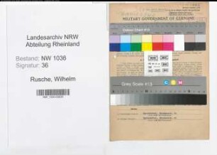 Entnazifizierung Wilhelm Rusche , geb. 07.01.1889 (Sattler)