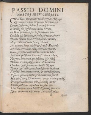 Passio Domini Nostri Iesu Christi.
