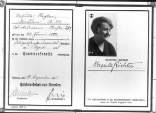 Handwerkskarte der Fotografin Ursula Richter