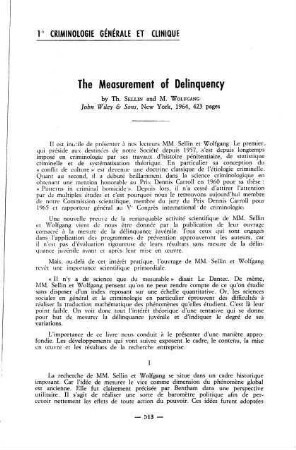 513-527, 1. Criminologie générale et clinique