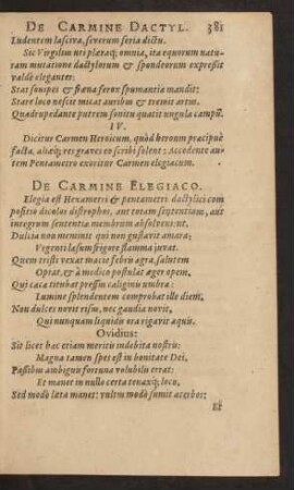 De Carmine Elegiaco.