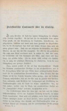 357-370 Protestantische Controverse über die Civilehe