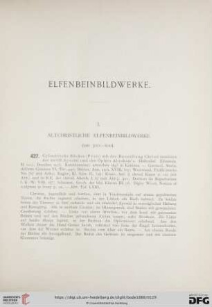 Elfenbeinbildwerke (Nr. 427 - 586)