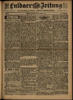 Erste Ausgabe vom Samstag, den 24. Januar 1903.