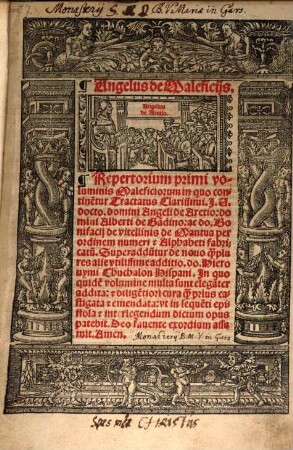 De maleficiis tractatus Angeli de Aretio, necnon Alberti de Gandino et Bonifacii de Vitelinis
