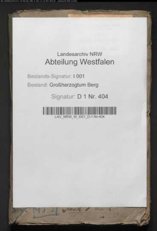 Die Domänen-Aktiv- und Passiv-Kapitalien von der Rentei Münster