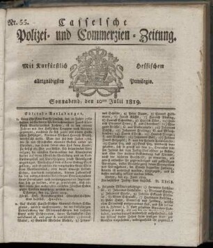 Nr. 55, Sonnabend, den 10ten Julii 1819