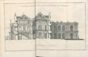 Coupe Et Profil Pris Sur La Largeur Du Château.