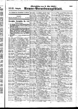 1441.Ausgabe. Mittwoch, 2. Mai 1917