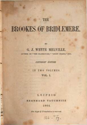 The Brookes of Bridlemere : in 2 volumes. 1